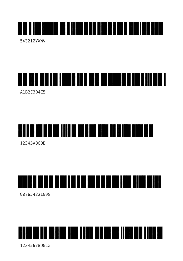 Barcode Printer Test Page 1 barcode test page