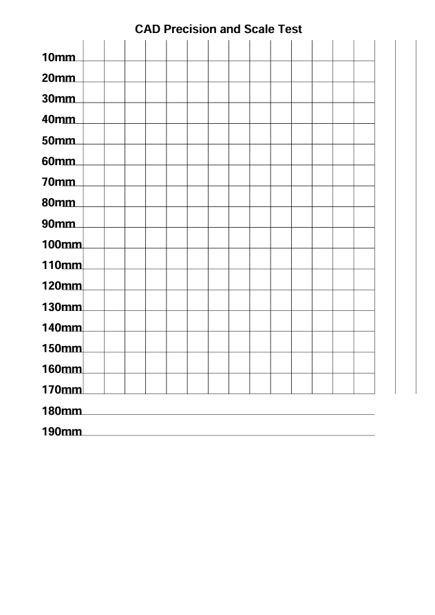 CAD Precision and Scale Test 1 cad precision scale test