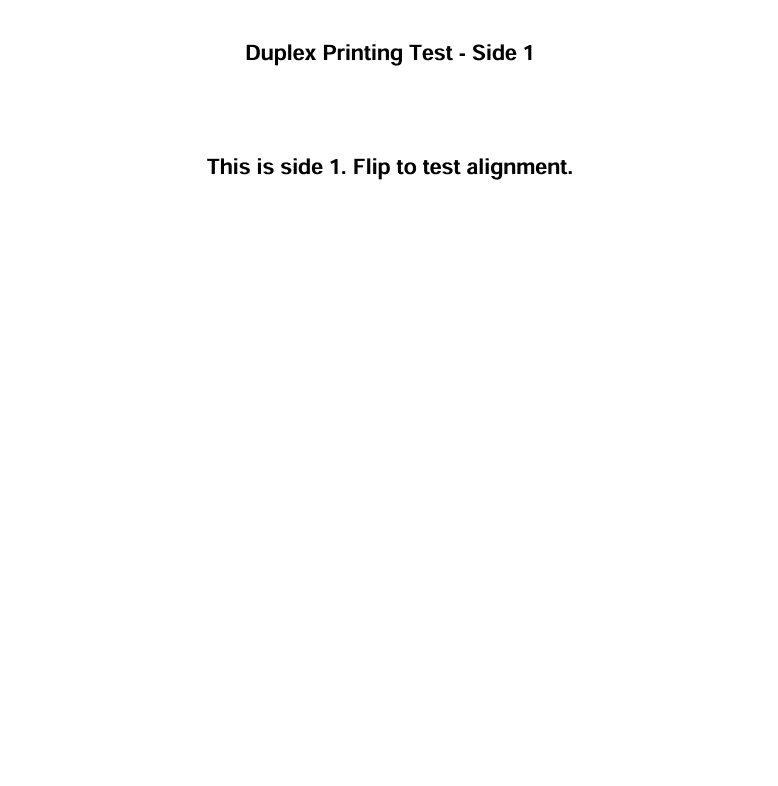 Duplex Printing Test Page 2 duplex print test side 1pdf