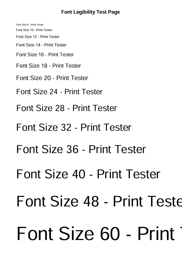 Font Legibility Test 1 font-legibility-test-page