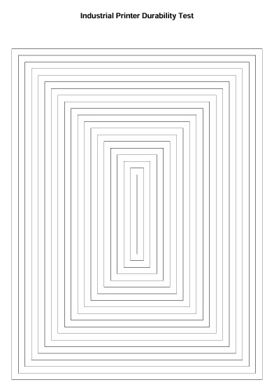 Industrial Printer Durability Test Page 1 industrial printer test rectangles