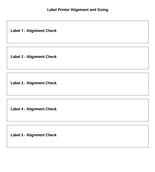 Label Printer Test Page 1 label printer alignment guidepdf